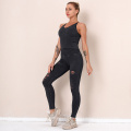 Ladies Gym Wear Sets Summer Outfit Ripped Legging Tank Top And Leggings Gym Two Piece Legging Set For Women